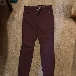 LC Lauren Conrad Dark Purple Skinny Jeans